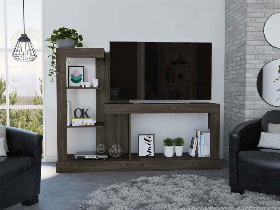 Mesa Para Tv Samir, Avellana, con Espacio Para Televisor de Hasta 55 Pulgadas