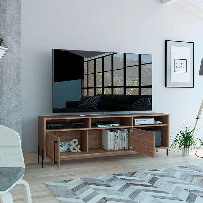 Mesa Para Tv Ame, Fresno Europeo, con Espacio Para Televisor de Hasta 65 Pulgadas