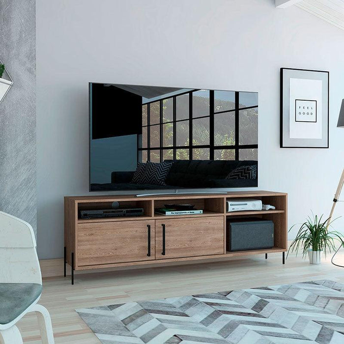 Mesa Para Tv Ame, Fresno Europeo, con Espacio Para Televisor de Hasta 65 Pulgadas