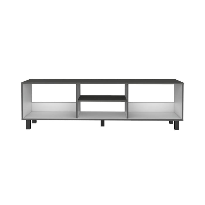 Mesa Para Tv Tunez, Plomo y Blanco Hasta 70 Pulgadas