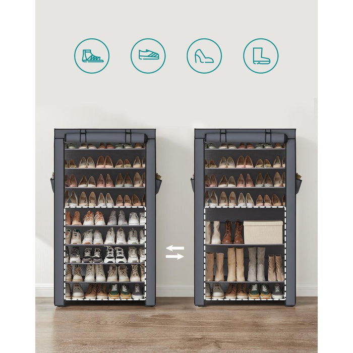 Closet Portátil Zapatero Miek, Gris 20 pares