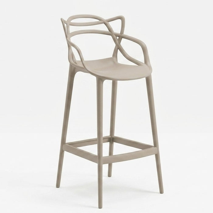 Silla para Bar Palermo, Taupe, con Reposa Pies Doble Propósito
