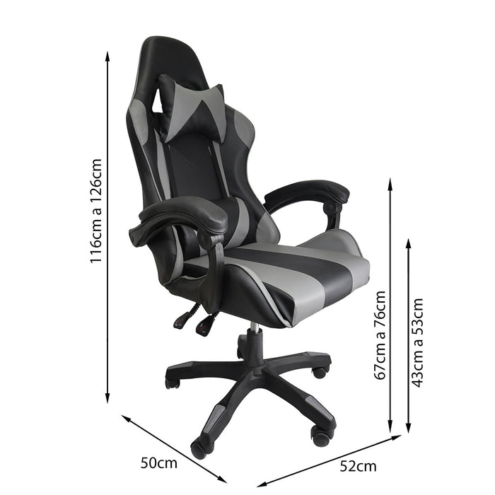 Silla Gamer hawker color gris