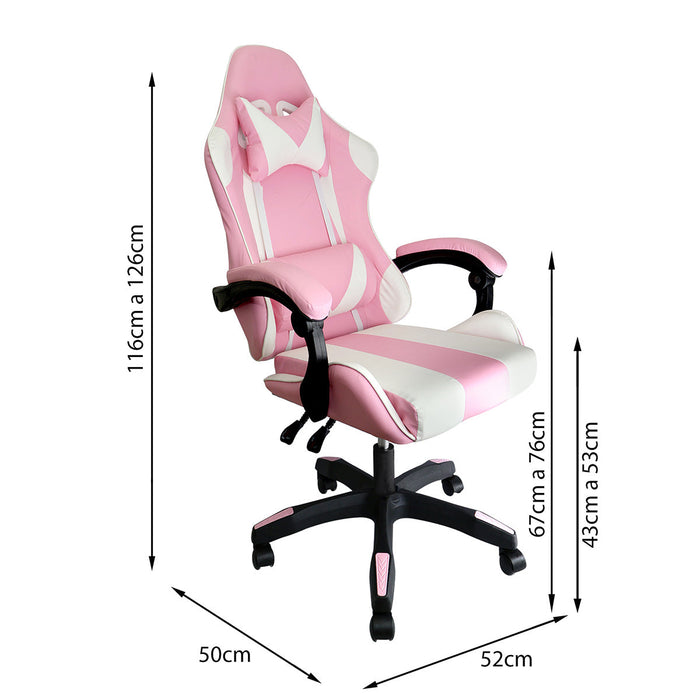 Silla Gamer hawker color rosado