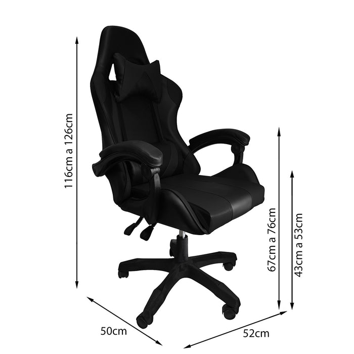 Silla Gamer hawker color negro