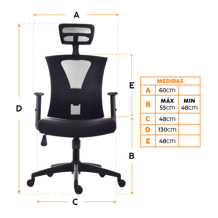 sillaescritorioergonomicanizaconcabeceronegromarcabonnoRK535812MPmadecentro5
