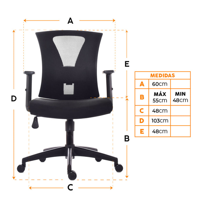 sillaescritorioergonomicanizanegromarcabonnoRK521906MPmadecentro3