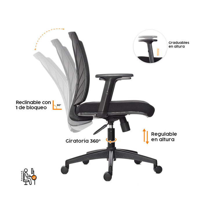 sillaescritorioergonomicanizasslnegromarcabonnoRK522010MPmadecentro1