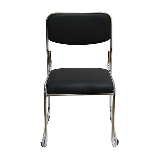 silla interlocutora fija oficina dubai negra cromada oficina escritorio boxbit boxb 3328 mp madecentro