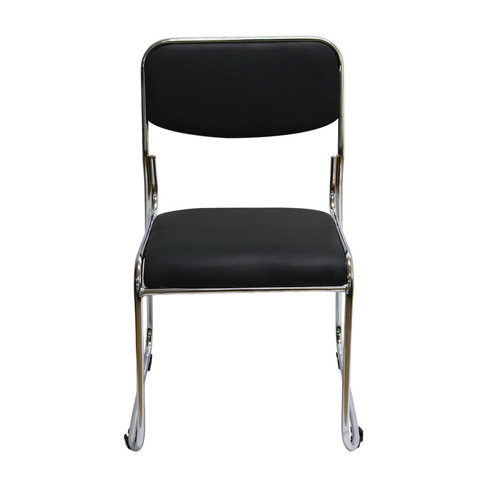 silla interlocutora fija oficina dubai negra cromada oficina escritorio boxbit boxb 3328 mp madecentro