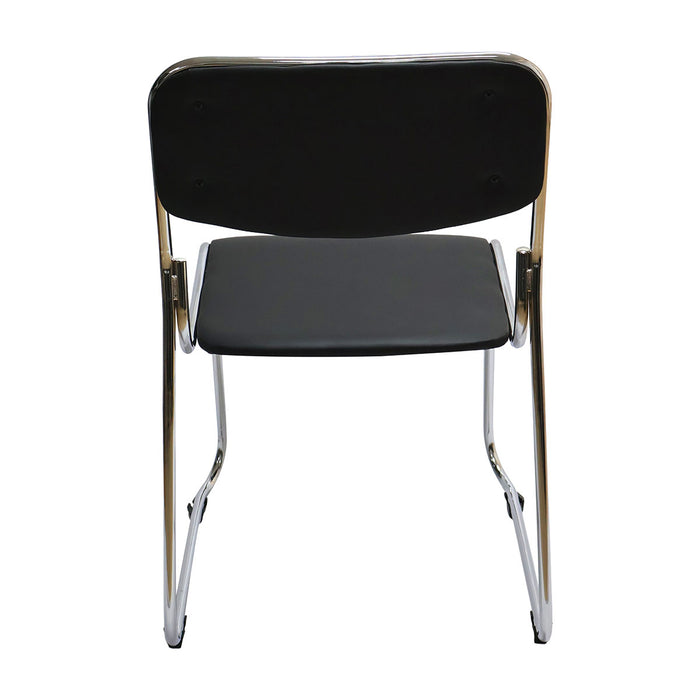 silla interlocutora fija oficina dubai negra cromada oficina escritorio boxbit boxb 3328 mp madecentro