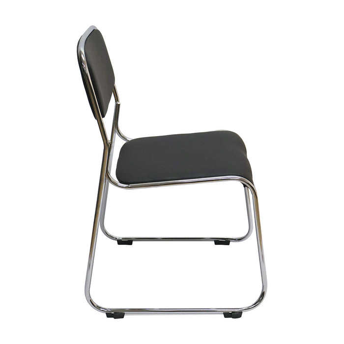silla interlocutora fija oficina dubai negra cromada oficina escritorio boxbit boxb 3328 mp madecentro