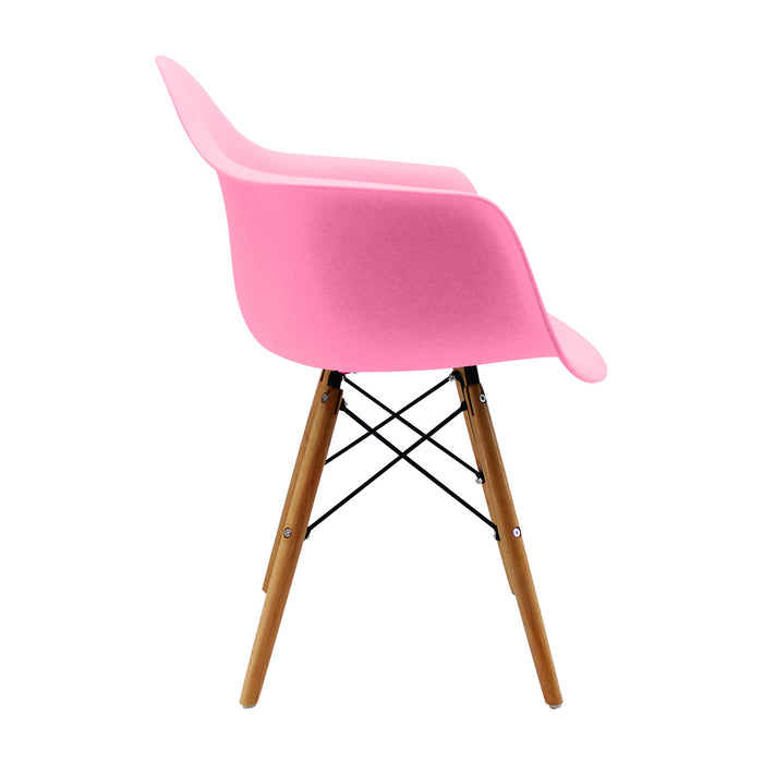 Kit por 2 Silla Eames Brazos Menta color rosado