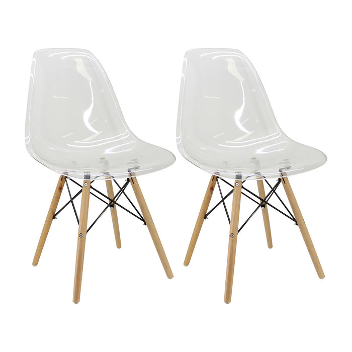 Kit por 2 Silla DKR PC color transparente