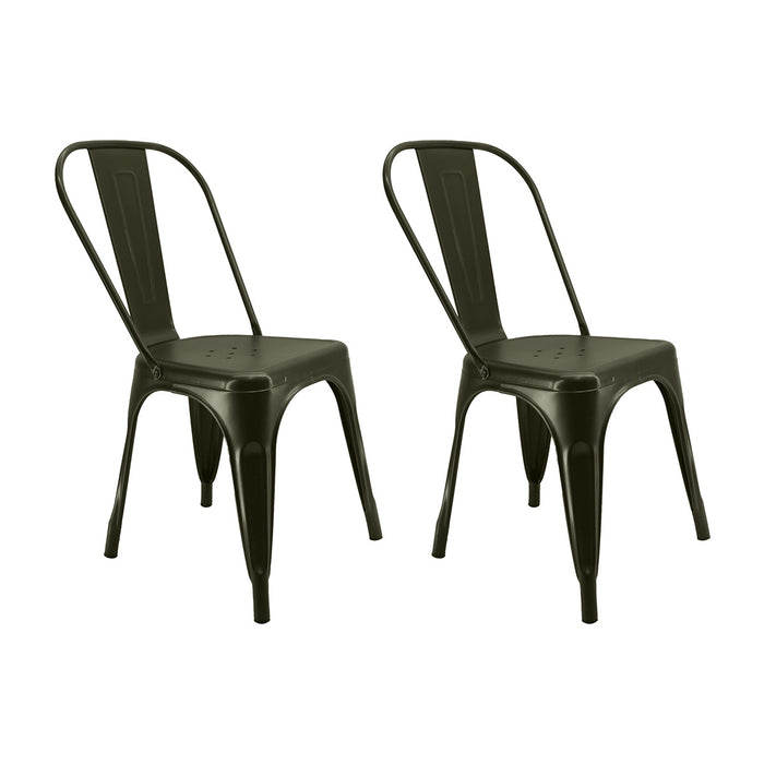 Kit por 2 sillas de comedor tipo tolix color bronce