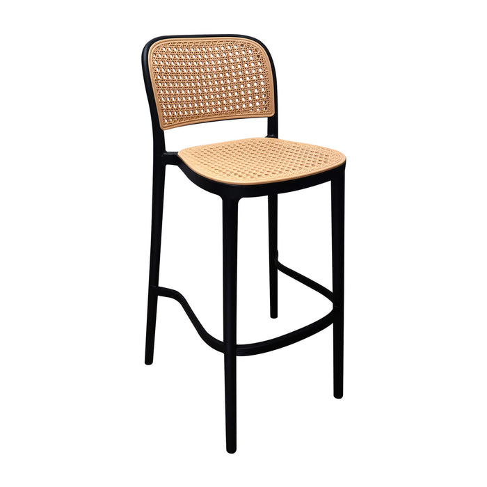 Silla de barra amis color negro-beige