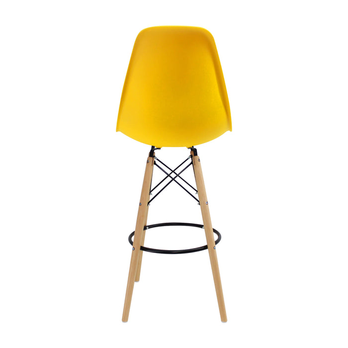 Silla de barra tipo Eames color amarillo