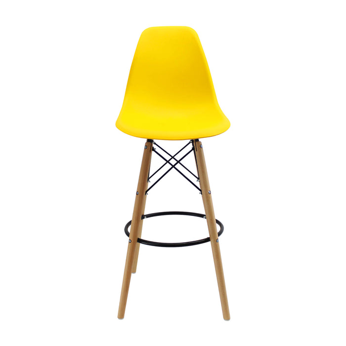 Silla de barra tipo Eames color amarillo