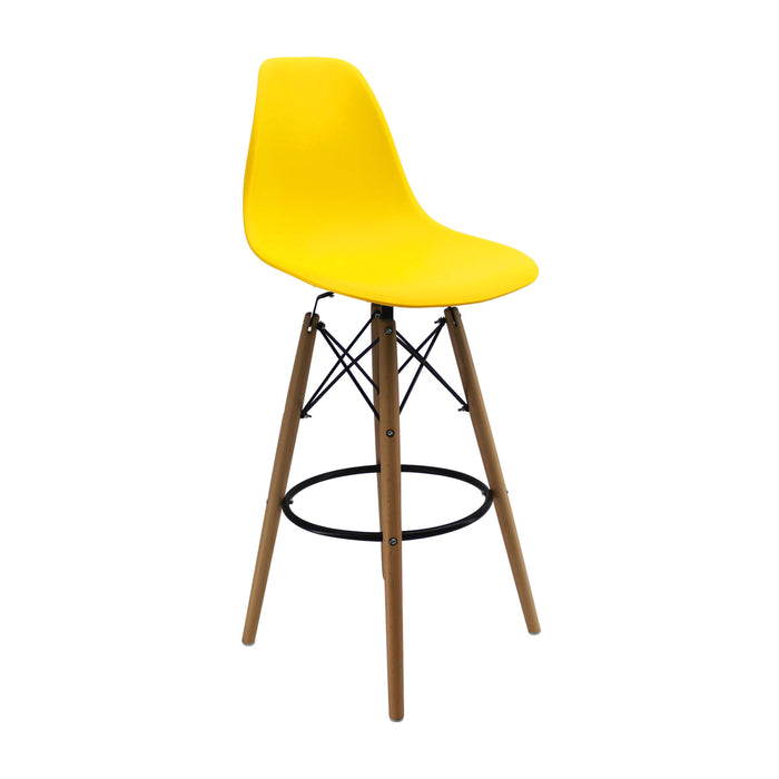 Silla de barra tipo Eames color amarillo