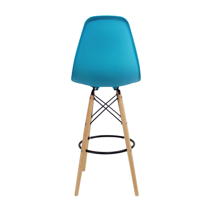 Silla de barra DKR tipo Eames color azul