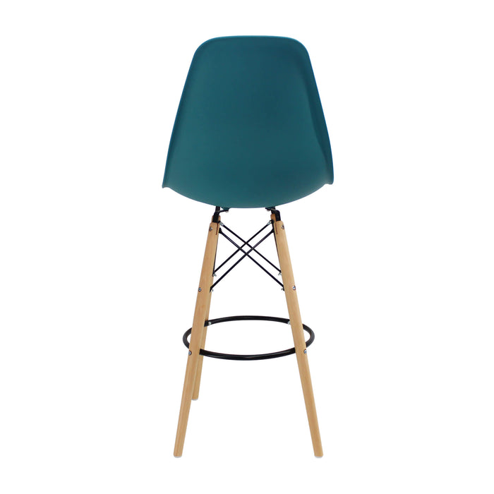 Silla de barra tipo Eames color azul petroleo