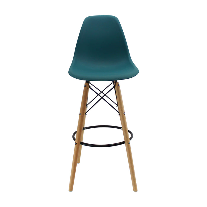 Silla de barra tipo Eames color azul petroleo