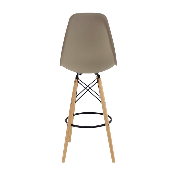 Silla de barra DKR tipo Eames color beige