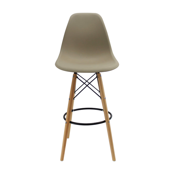 Silla de barra DKR tipo Eames color beige