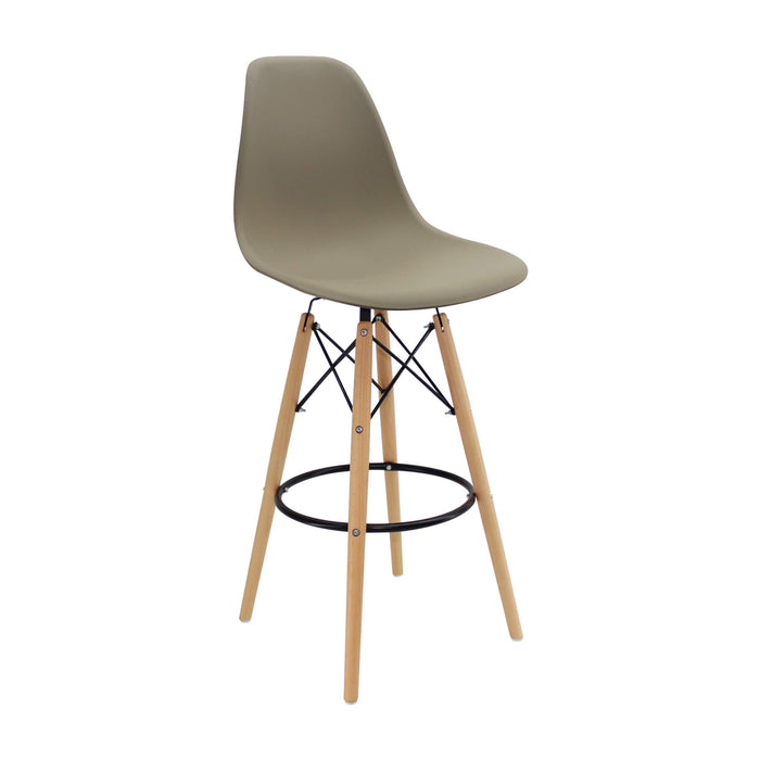 Silla de barra DKR tipo Eames color beige