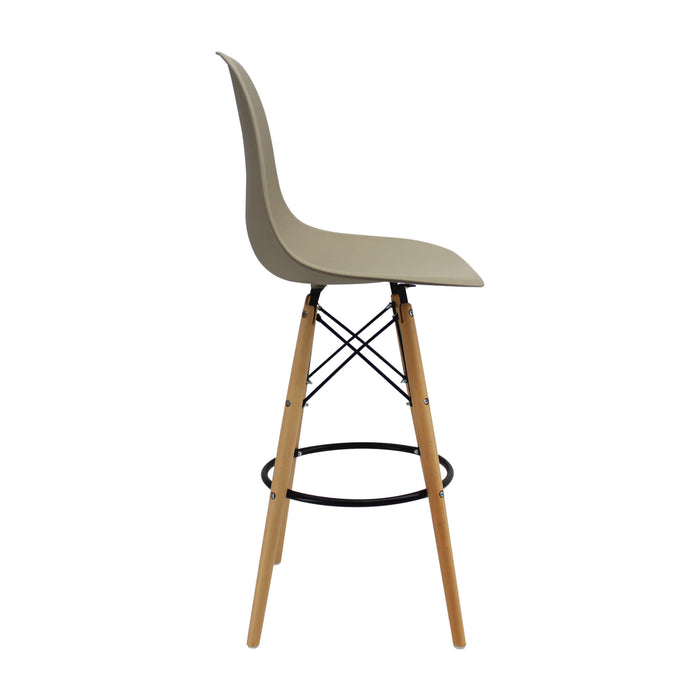 Silla de barra DKR tipo Eames color beige