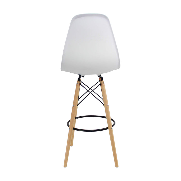 Silla de barra DKR tipo Eames color blanco