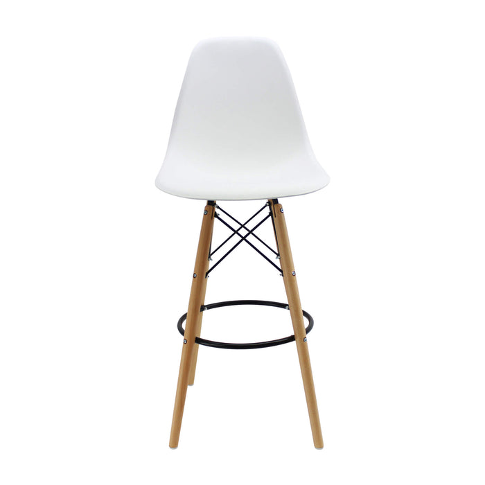 Silla de barra DKR tipo Eames color blanco