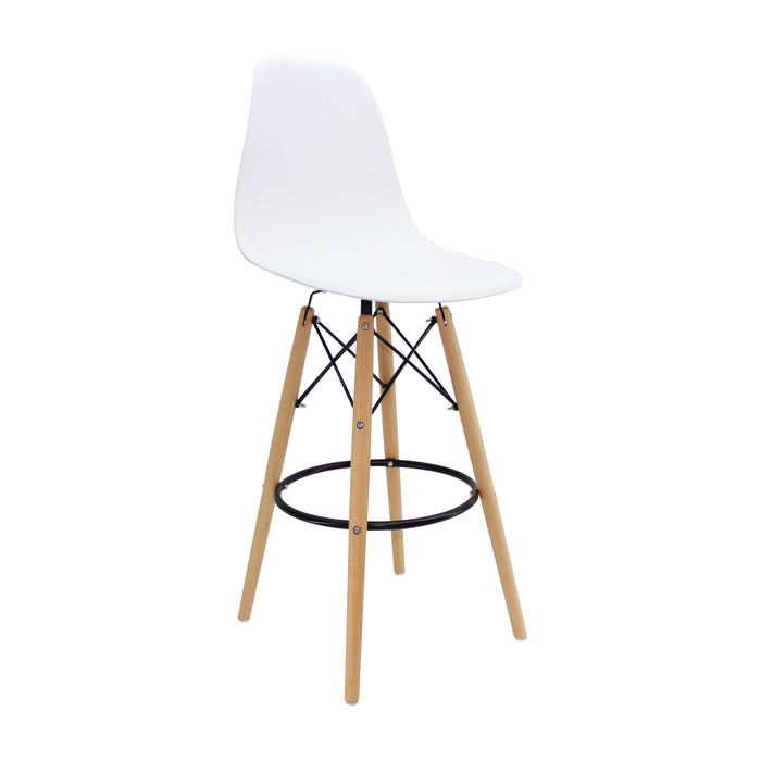 Silla de barra DKR tipo Eames color blanco