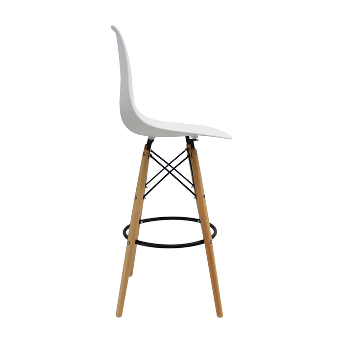 Silla de barra DKR tipo Eames color blanco