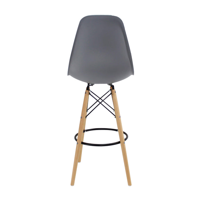 Silla de barra DKR tipo Eames color gris