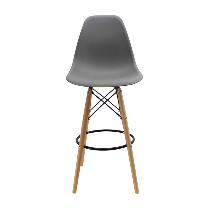 Silla de barra DKR tipo Eames color gris