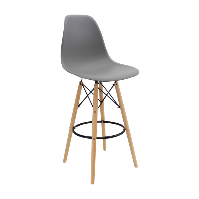 Silla de barra DKR tipo Eames color gris