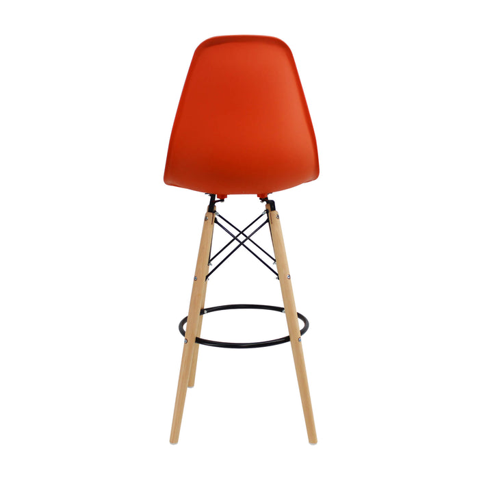 Silla de barra tipo Eames color naranja marca Boxbit