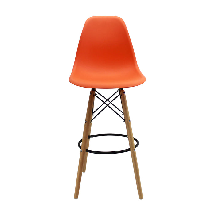 Silla de barra tipo Eames color naranja marca Boxbit