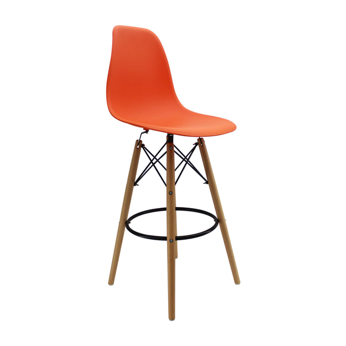 Silla de barra tipo Eames color naranja marca Boxbit