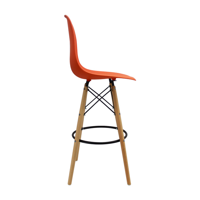 Silla de barra tipo Eames color naranja marca Boxbit