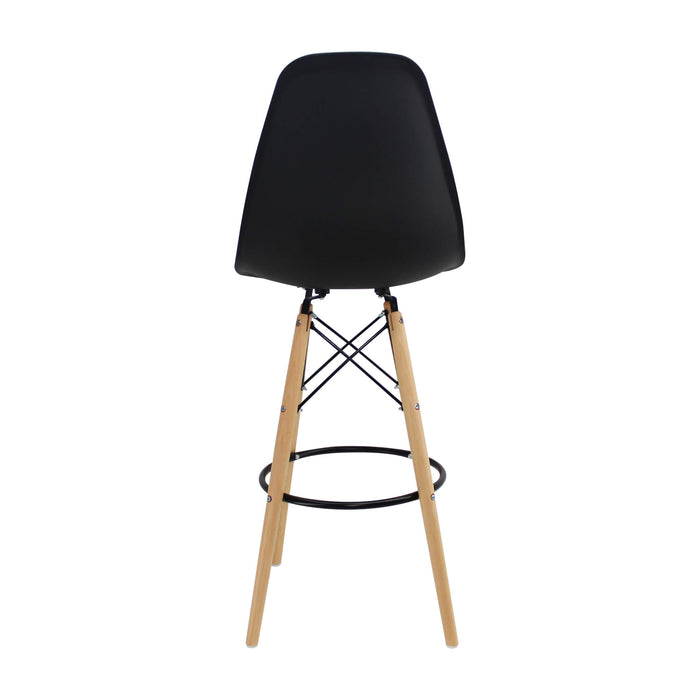 silla de barra DKR tipo Eames color negro