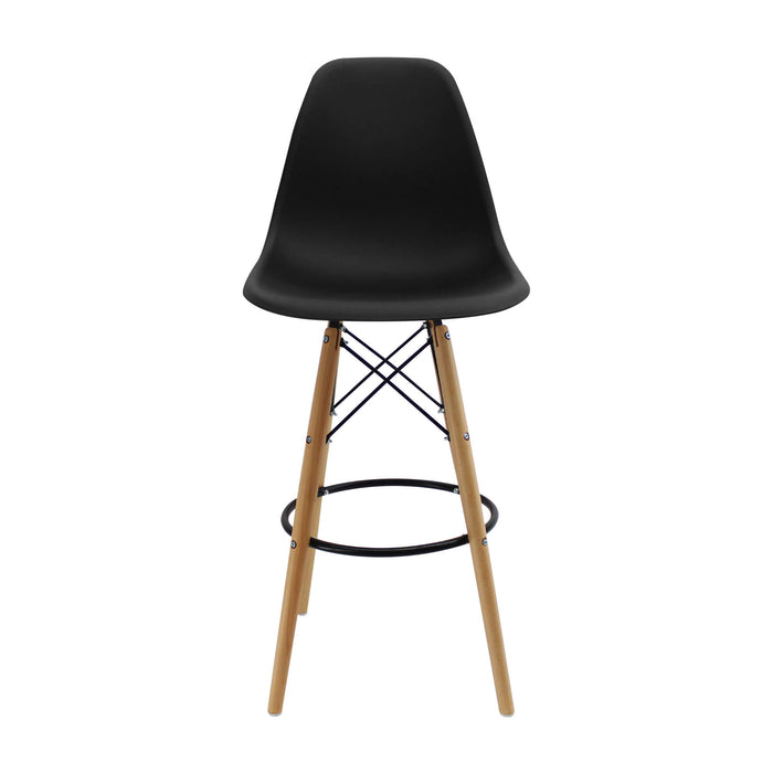 silla de barra DKR tipo Eames color negro