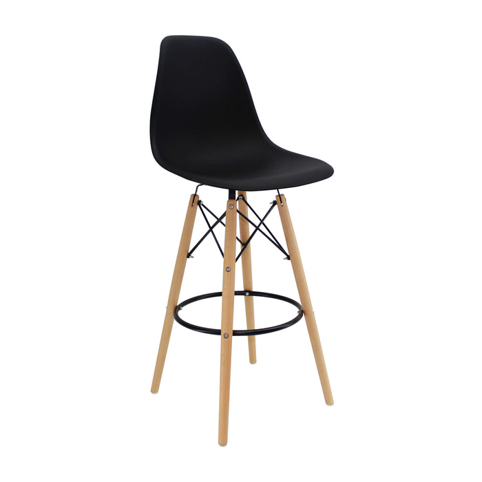 silla de barra DKR tipo Eames color negro