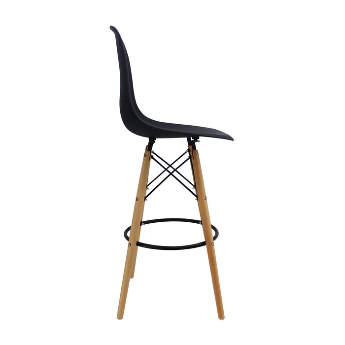 silla de barra DKR tipo Eames color negro