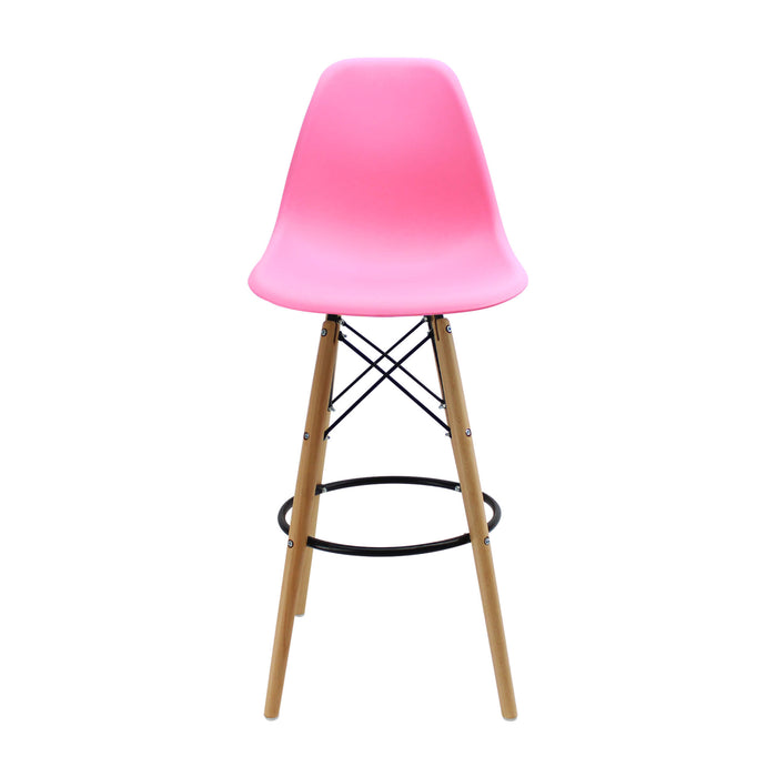 Silla de barra tipo Eames color rosado