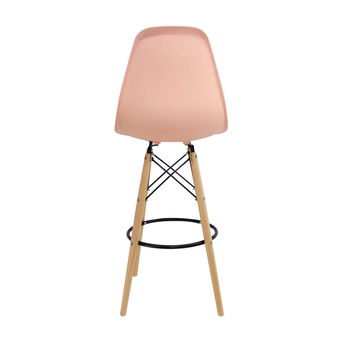 Silla de barra tipo Eames color  salmón