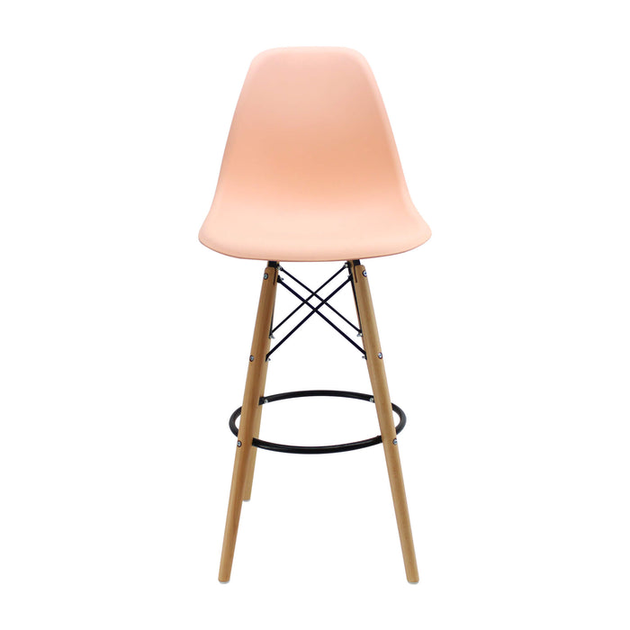 Silla de barra tipo Eames color  salmón