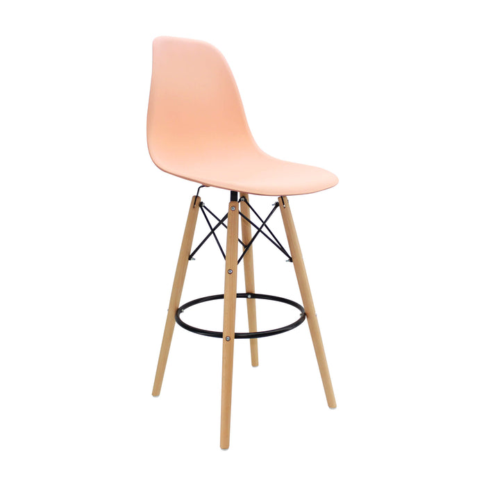 Silla de barra tipo Eames color  salmón