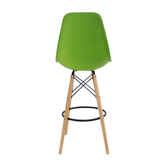 silla de barra tipo Eames color verde